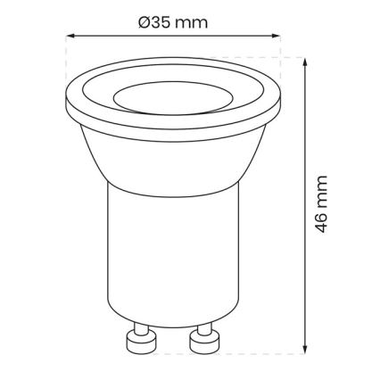 LED Spuldze GU10-MR11/3W/230V 3000K