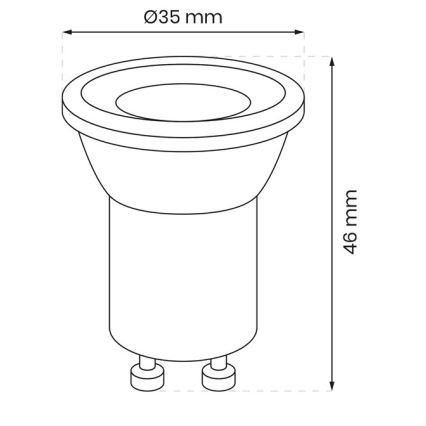 LED Spuldze GU10-MR11/3W/230V 4000K