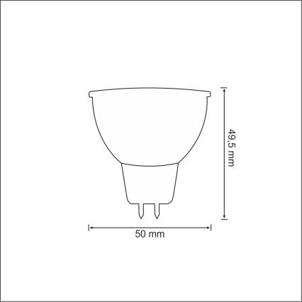 LED spuldze GU5,3/MR16/2,6W/12V 6400K