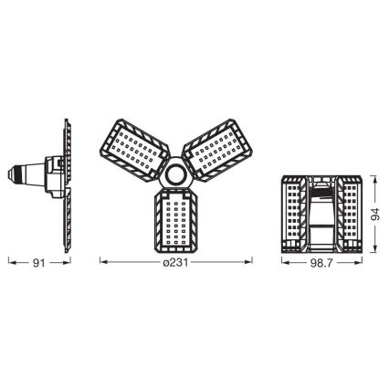 LED Spuldze HIGHBAY E27/17W/230V 4000K - Ledvance