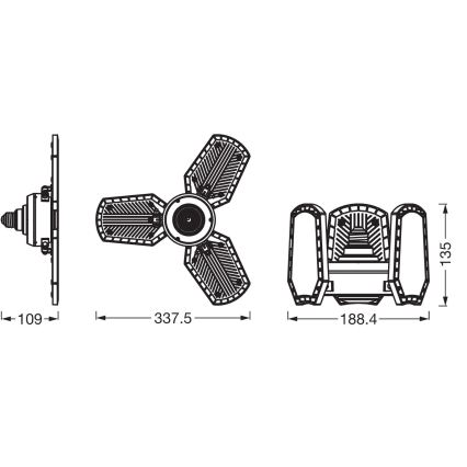 LED spuldze HIGHBAY E27/40W/230V 4000K - Osram