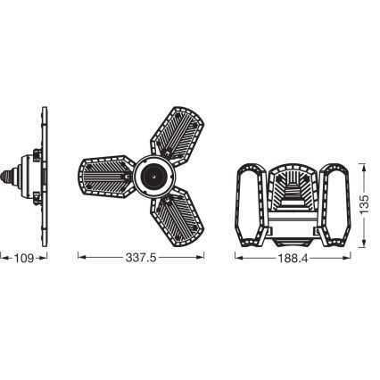 LED spuldze HIGHBAY E27/60W/230V 4000K - Osram