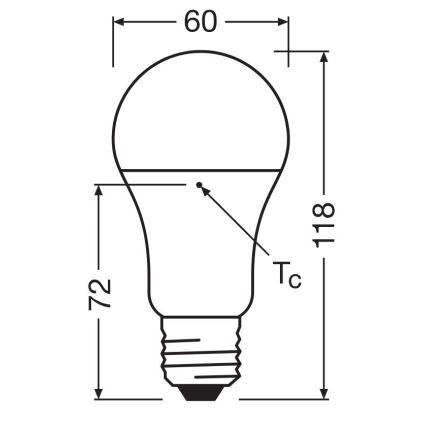 LED Spuldze izgatavota no pārstrādātas plastmasas A100 E27/14W/230V 4000K - Osram
