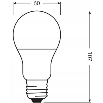 LED Spuldze izgatavota no pārstrādātas plastmasas A60 E27/8,5W/230V 2700K - Ledvance