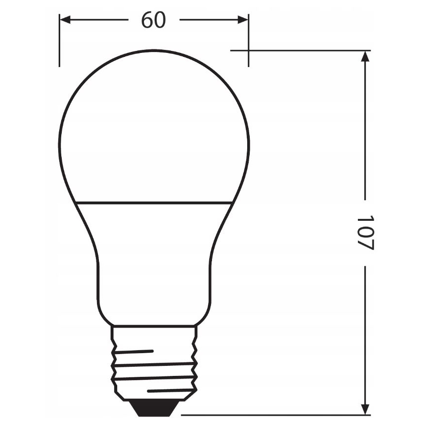 LED Spuldze izgatavota no pārstrādātas plastmasas A60 E27/8,5W/230V 2700K - Ledvance