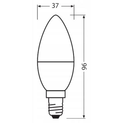 LED Spuldze izgatavota no pārstrādātas plastmasas B40 E14/4,9W/230V 2700K - Ledvance