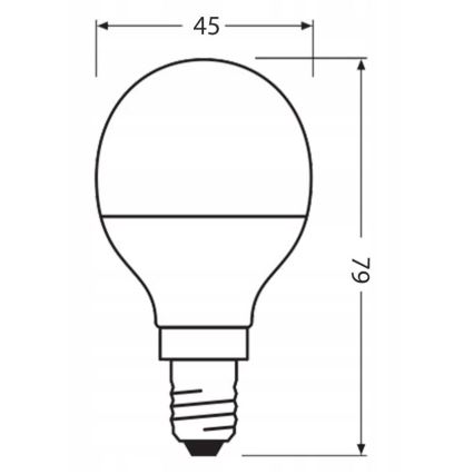 LED Spuldze izgatavota no pārstrādātas plastmasas P45 E14/4,9W/230V 2700K - Ledvance