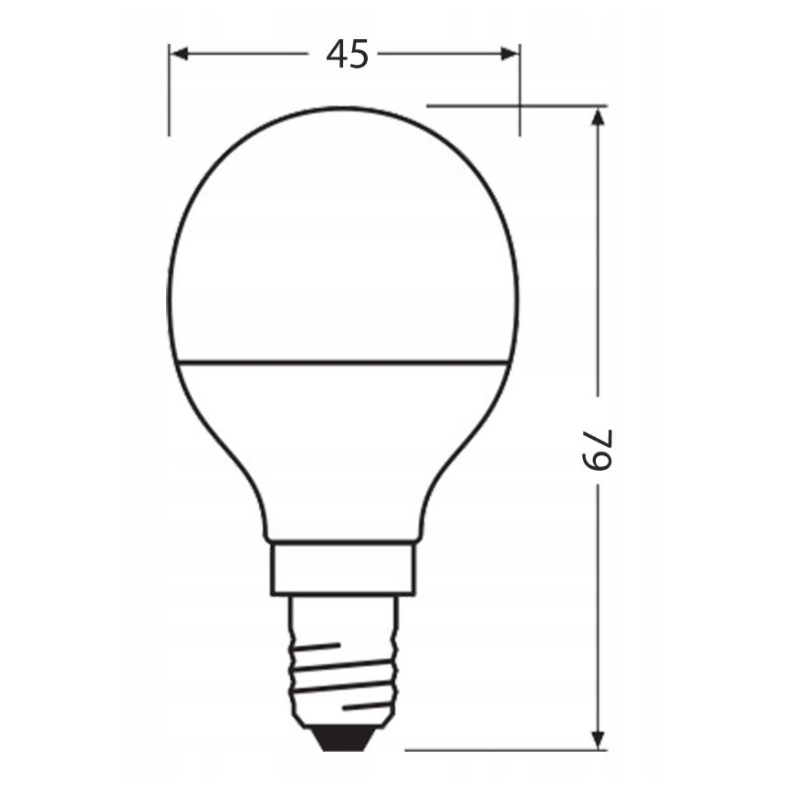 LED Spuldze izgatavota no pārstrādātas plastmasas P45 E14/4,9W/230V 2700K - Ledvance