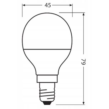 LED Spuldze izgatavota no pārstrādātas plastmasas P45 E14/4,9W/230V 4000K - Ledvance