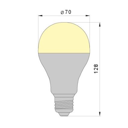 LED spuldze LEDSTAR A70 E27/18W/230V 3000K