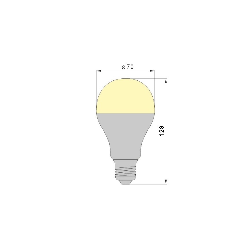 LED spuldze LEDSTAR A70 E27/18W/230V 3000K