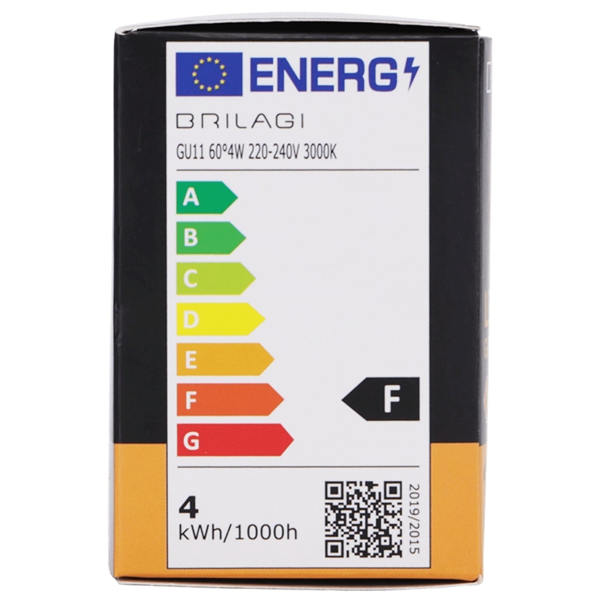 LED spuldze MR11 GU10/4W/230V 3000K 60° melna - BRILAGI