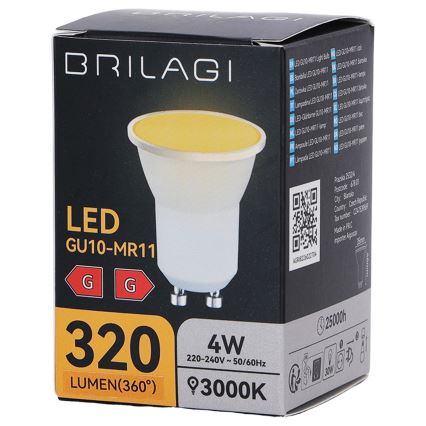 LED spuldze MR11 GU10/4W/230V 3000K - BRILAGI