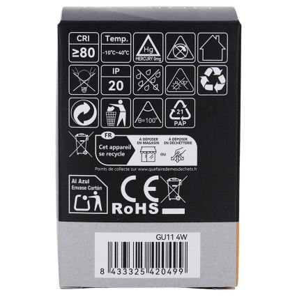 LED spuldze MR11 GU10/4W/230V 3000K - BRILAGI