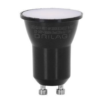 LED spuldze MR11 GU10/4W/230V 3000K melna - BRILAGI