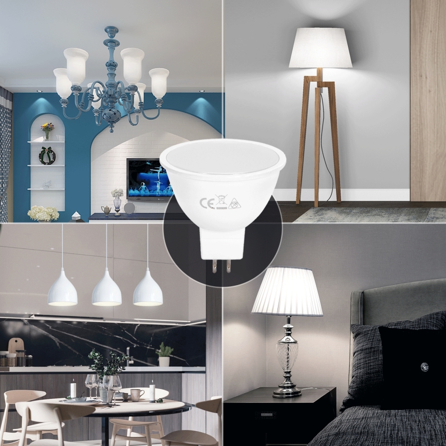 LED Spuldze MR16 GU5,3/6W/12V 6500K - Aigostar