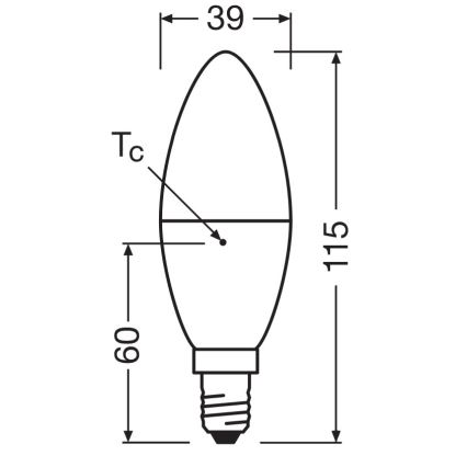 LED spuldze no pārstrādātas plastmasas B39 E14/7,5W/230V 2700K - Osram