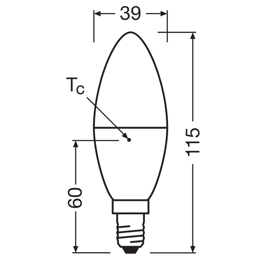 LED spuldze no pārstrādātas plastmasas B39 E14/7,5W/230V 2700K - Osram