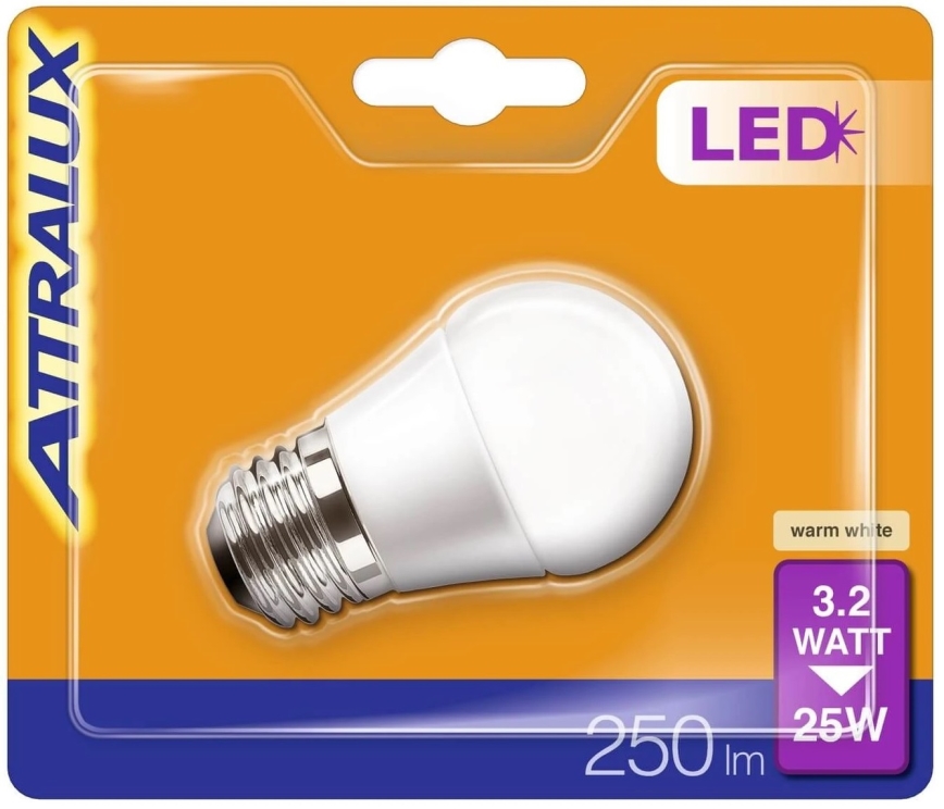 LED Spuldze P45 E27/3,2W/230V 2700K - Attralux