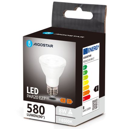 LED Spuldze PAR20 E27/8W/230V 6500K - Aigostar