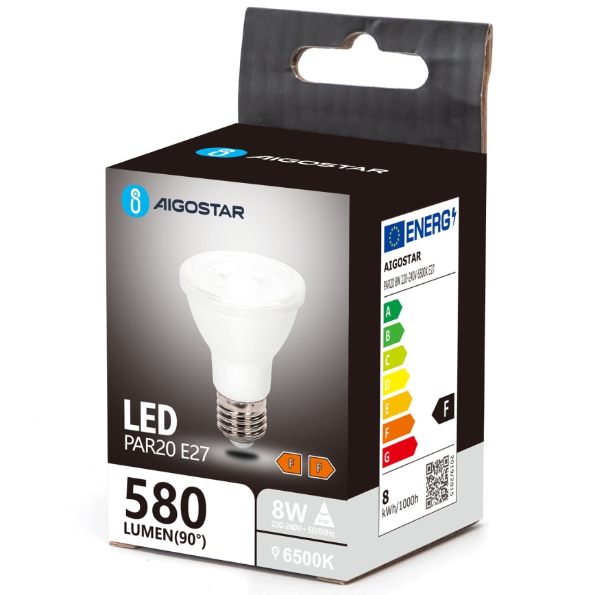 LED Spuldze PAR20 E27/8W/230V 6500K - Aigostar