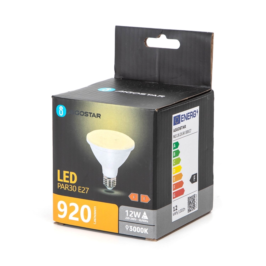 LED Spuldze PAR30 E27/12W/230V 3000K - Aigostar