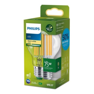LED Spuldze Philips A60 E27/5,2W/230V 2700K