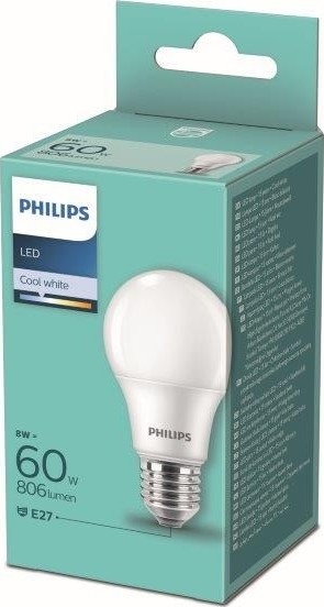 LED Spuldze Philips A60 E27/8W/230V 4000K