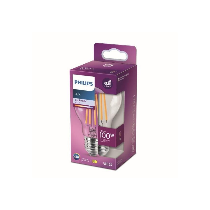 LED Spuldze Philips E27/10,5W/230V 4000K