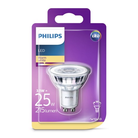 LED Spuldze Philips GU10/3.1W/230V 2700K