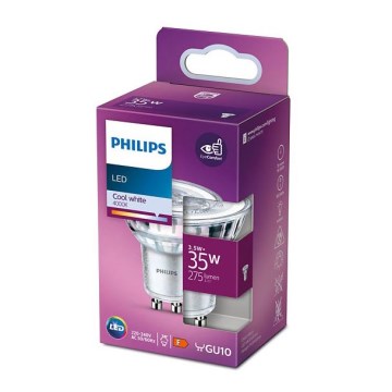 LED Spuldze Philips GU10/3,5W/230V 4000K