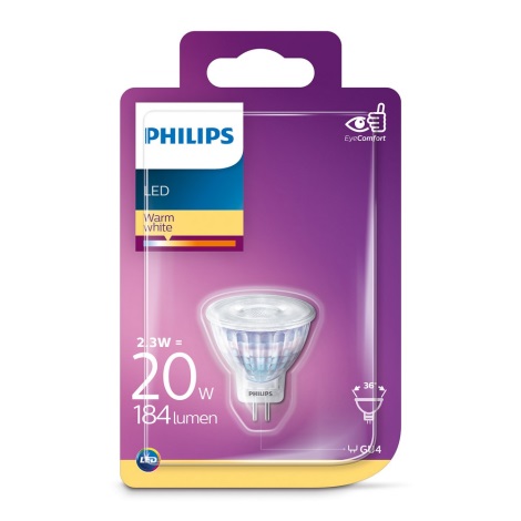 LED Spuldze Philips GU4/2.3W/12V 2700K