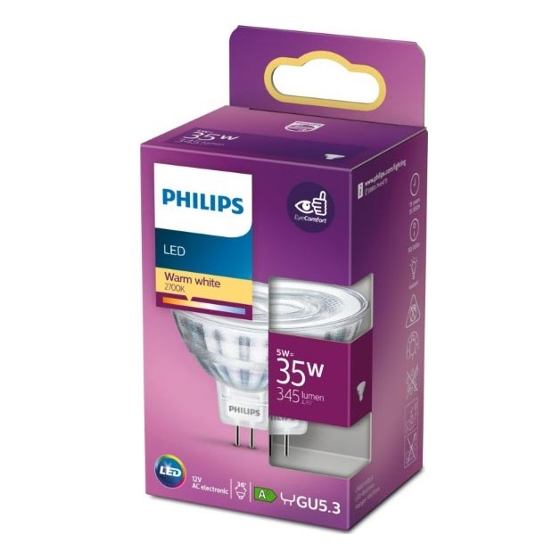 LED Spuldze Philips GU5,3/5W/12V 2700K