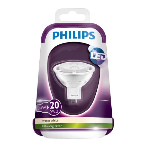 LED spuldze Philips GU5,3/MR16/3,4W/12V 2700K