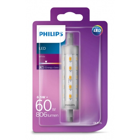 LED Spuldze Philips LINEAR  R7s/6,5W/230V 3000K 118 mm