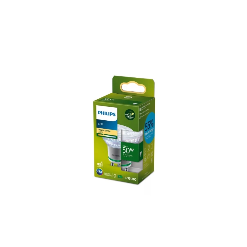 LED Spuldze Philips PAR16 GU10/2,1W/230V 2700K