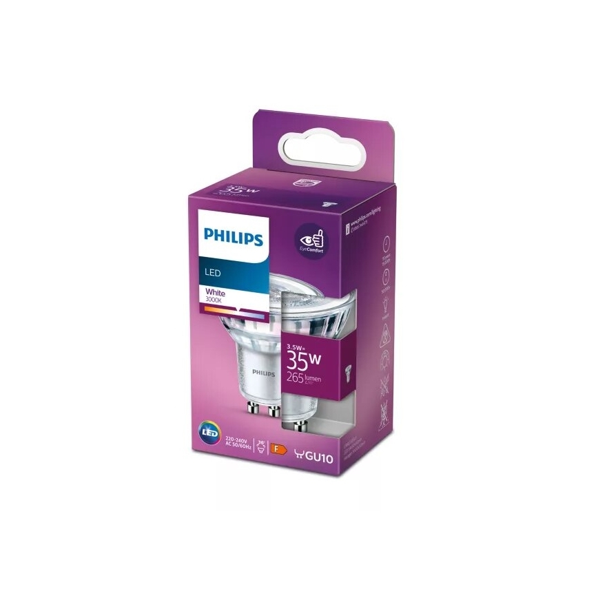 LED Spuldze Philips PAR16 GU10/3,5W/230V 3000K