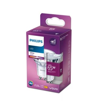 LED Spuldze Philips PAR16 GU10/4,9W/230V 3000K