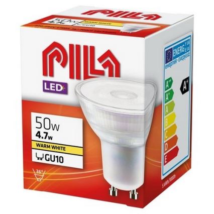 LED Spuldze Philips Pila PAR16 GU10/4,7W/230V 2700K