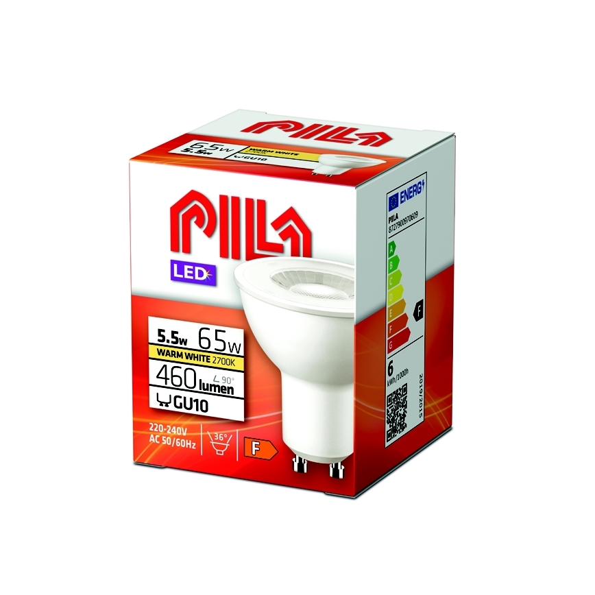 LED Spuldze Philips Pila PAR16 GU10/5,5W/230V 2700K