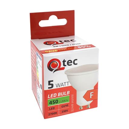 LED Spuldze Qtec GU10/5W/230V 2700K