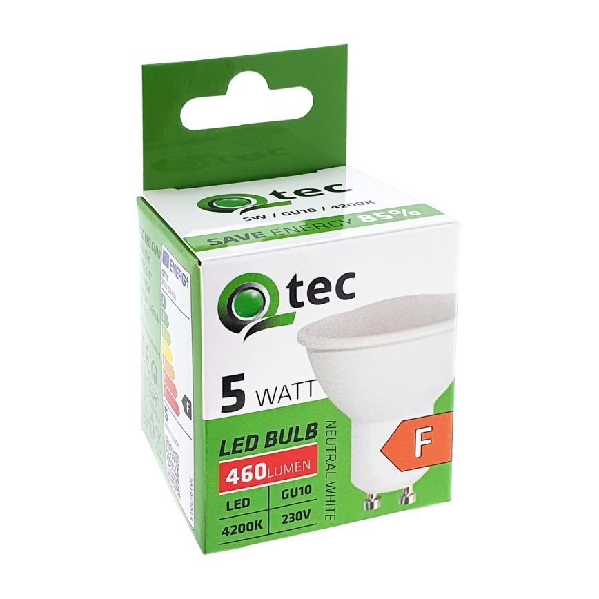 LED Spuldze Qtec GU10/5W/230V 4200K