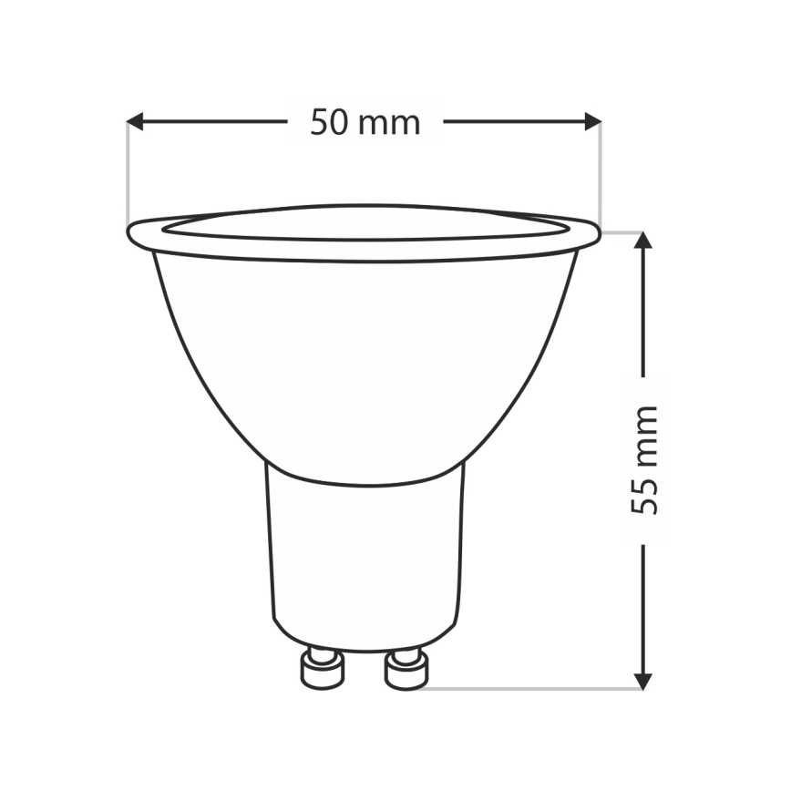 LED Spuldze Qtec GU10/8W/230V 2700K