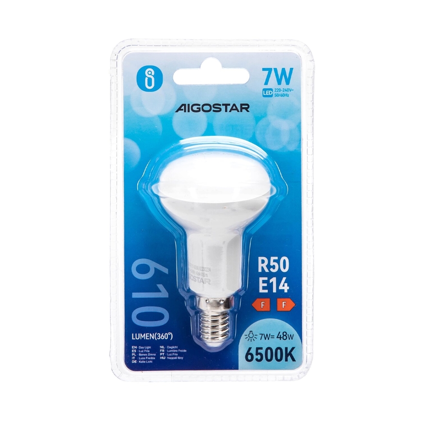 LED Spuldze R50 E14/7W/230V 6500K - Aigostar