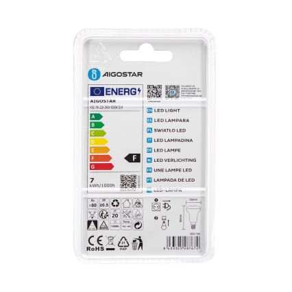 LED Spuldze R50 E14/7W/230V 6500K - Aigostar
