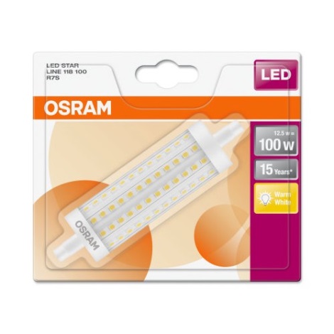 LED Spuldze R7s/12,5W/230V 2700K - Osram 118 mm