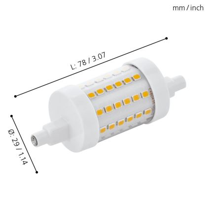 LED Spuldze R7S/7W/230V 2700K 78 mm - Eglo 11829