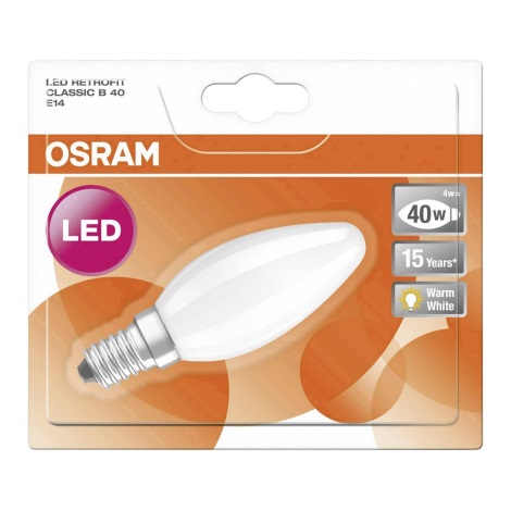 LED Spuldze RETROFIT B40 E14/4W/230V 2700K - Osram
