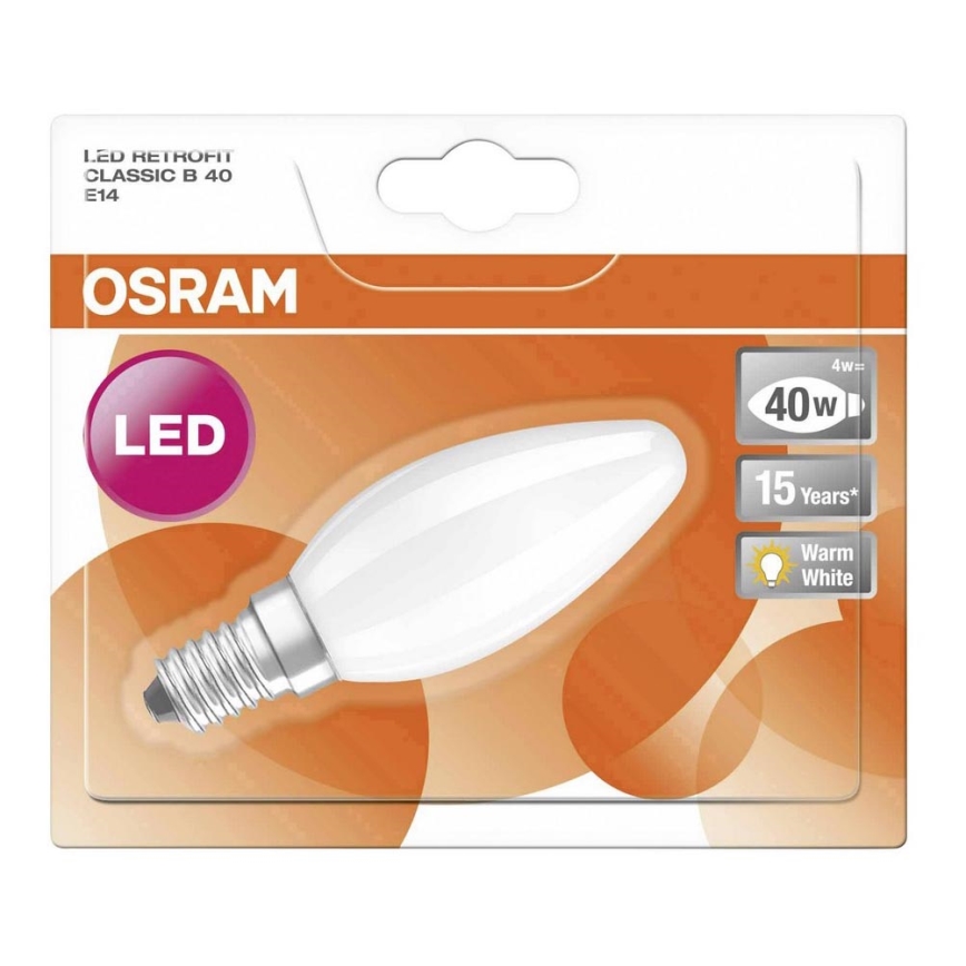 LED Spuldze RETROFIT B40 E14/4W/230V 2700K - Osram