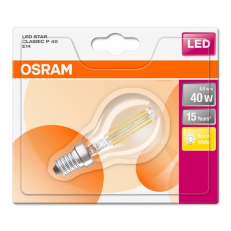 LED Spuldze RETROFIT E14/4W/230V 2700K - Osram